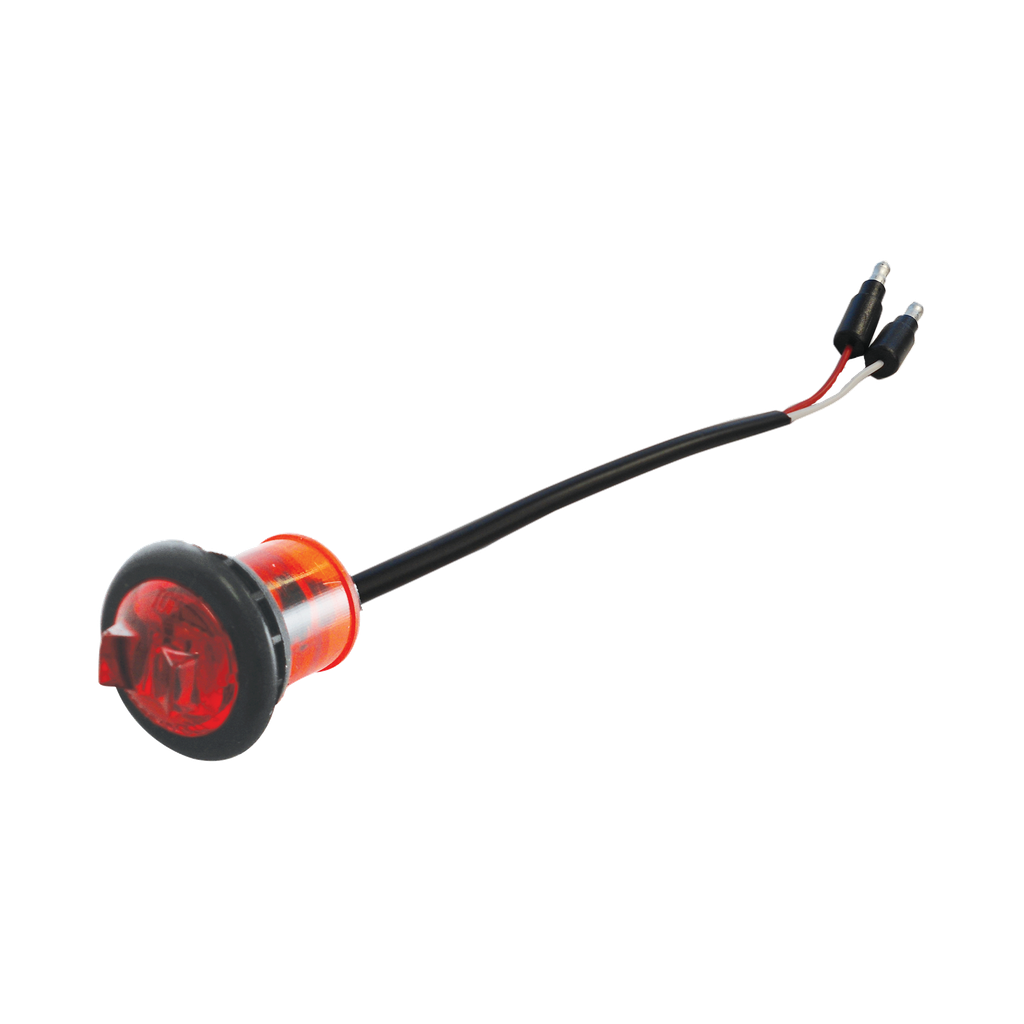 LED Compact Side Marker Lamp w/ Grommet & 0.18 Bullets Red