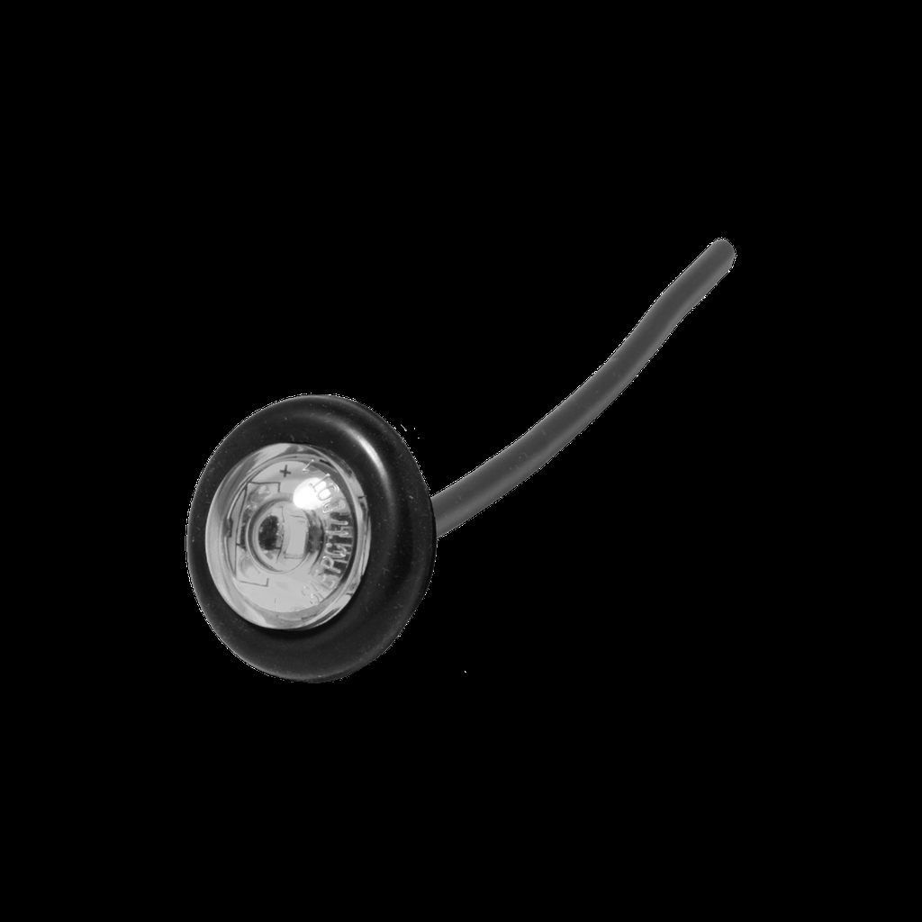 LED Compact Side Marker w/ Grommet & 0.18 Bullets Clear Lens Red