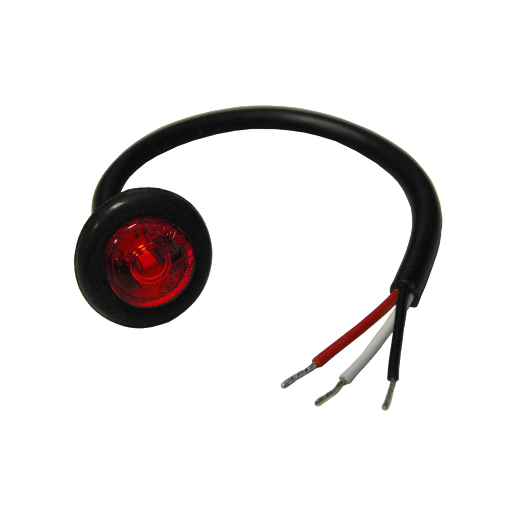 [LED0730RP] LED Compact Side Marker (Hi/Lo) Lamp w/ Grommet Red