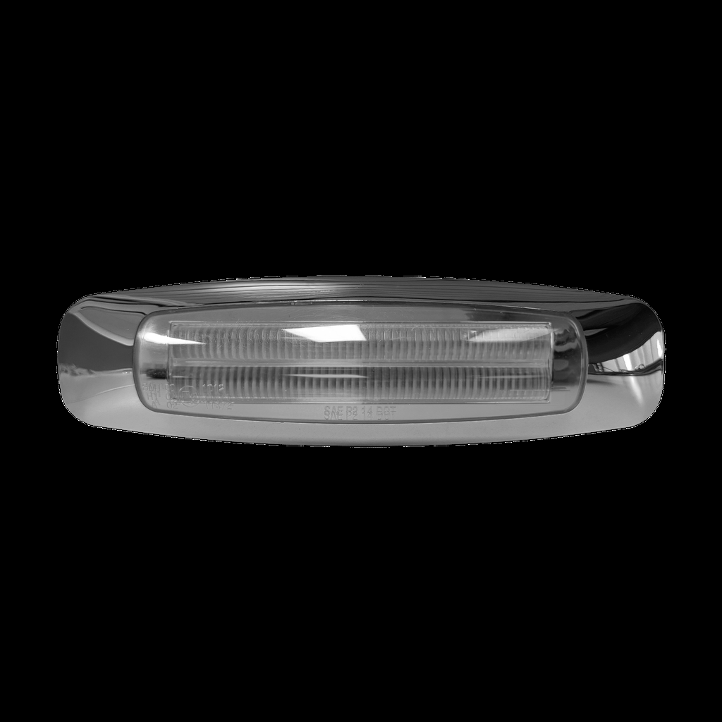 [LED1315-4CP] LED 1.65"x5.75" Dome Lamp 4-dio w/ Chrome Bezel