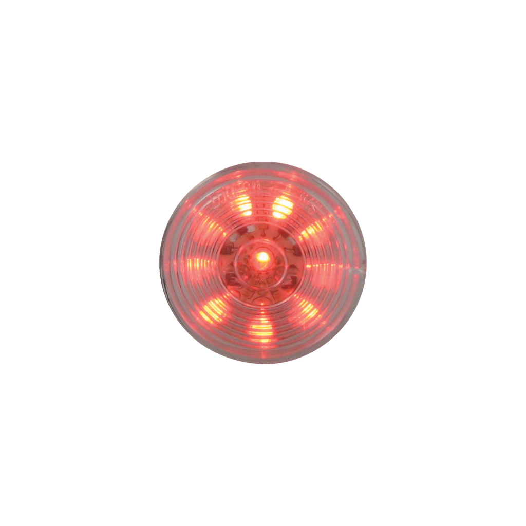 [LED2000C-10RP] LED 2" Rd Marker Clear Lens Lamp Red - 10-dio