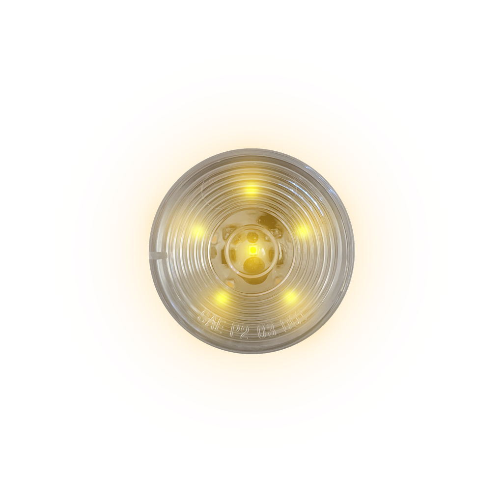 [LED2000C-6AP] LED 2" Rd Marker Clear Lens Lamp Amber - 6-dio