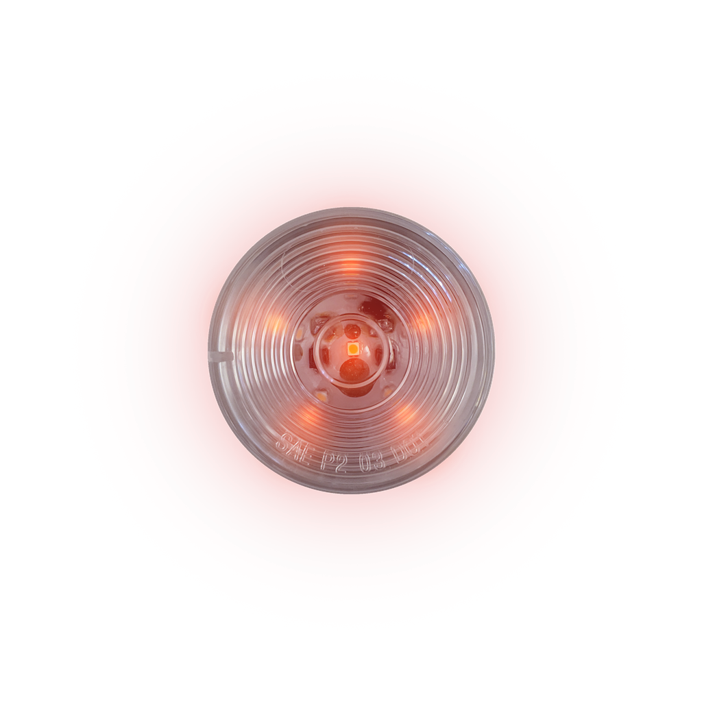 [LED2000C-6RP] LED 2" Rd Marker Clear Lens Lamp Red - 6-dio