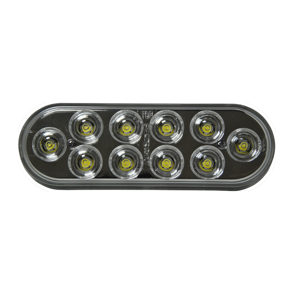 [LED2238-10CP] LED Oval Clear Back Up Lamp - 10-dio