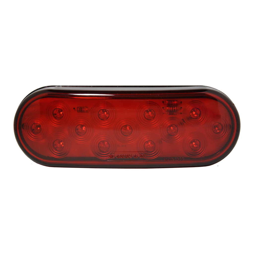 [LED2238-13RP] LED Oval STT Lamp Red - 13-dio