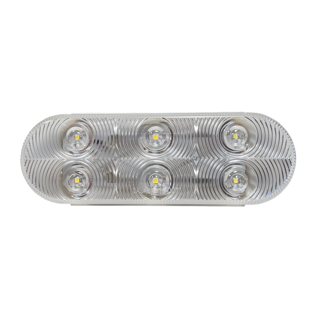 [LED2238-6CP] LED Oval Clear Back Up Lamp - 6-dio