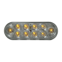LED Oval Signal/Park Clear Lens Lamp Amber - 10-dio
