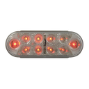 LED Oval STT Clear Lens Lamp Red - 10-dio