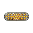 LED Oval Turn/Tail/Park Clear Lens Lamp Amber - 24-dio