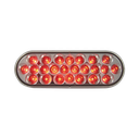 LED Oval STTP Clear Lens Lamp Red - 24-dio
