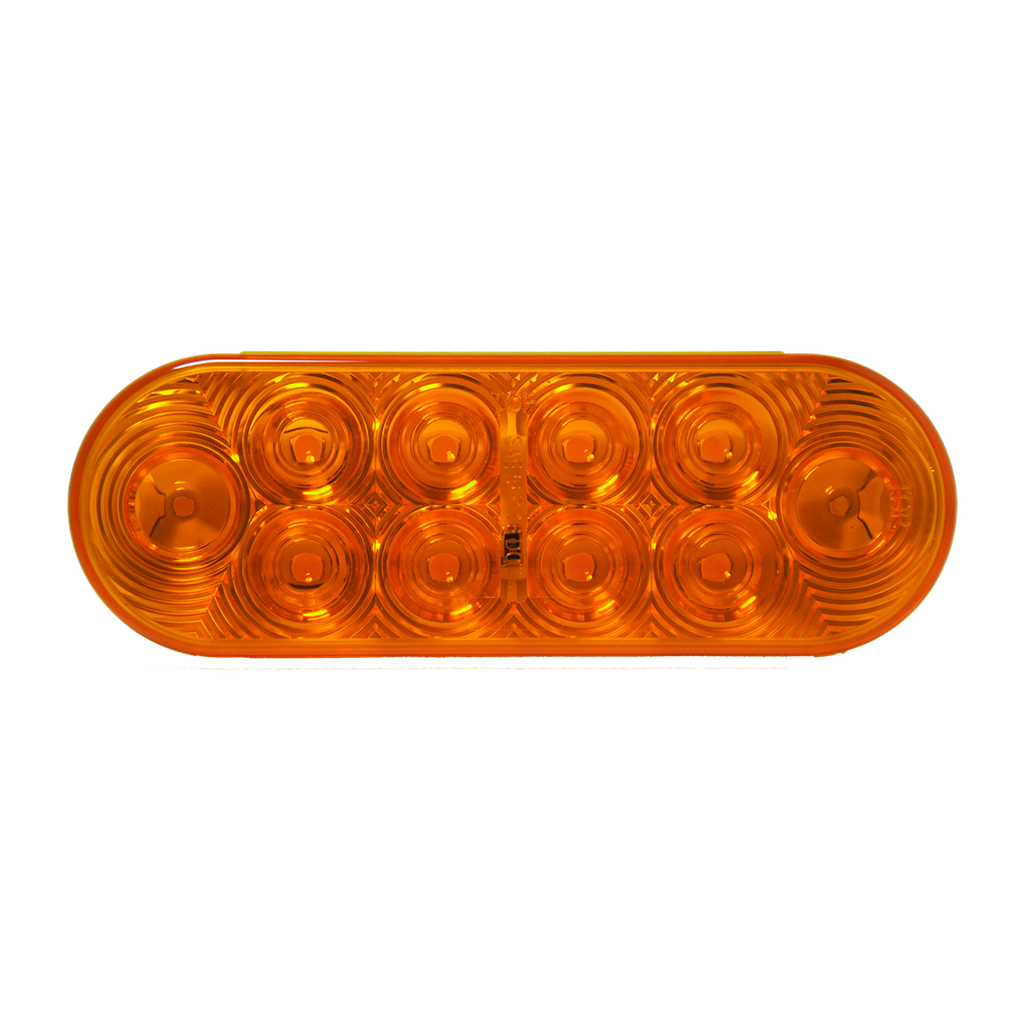 LED Oval 3-Pin AMP Connection Signal/Park Lamp Amber - 10-dio