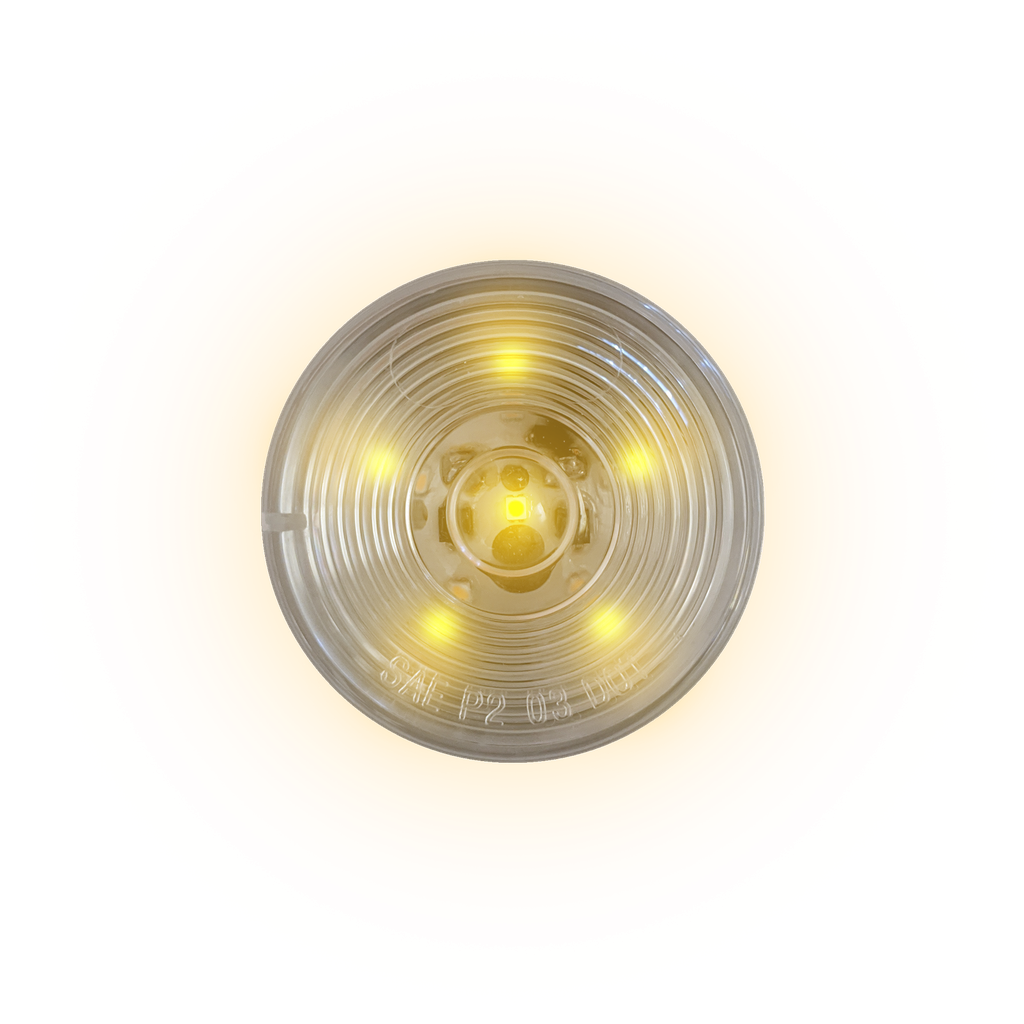 [LED2500C-6AP] LED 2.5" Rd Marker Clear Lens Lamp Amber - 6-dio