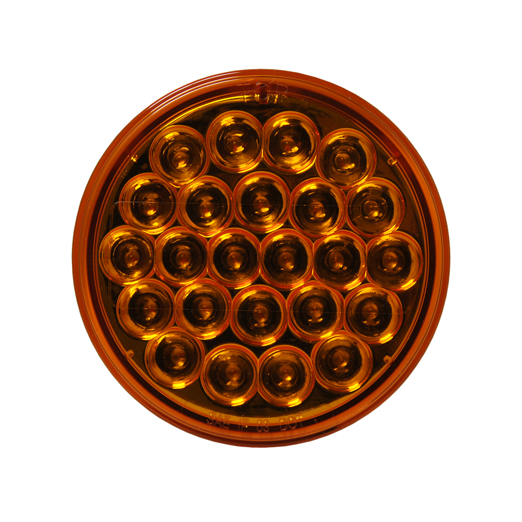 [LED4000-24AP] LED 4" Rd Signal/Park Lamp Amber - 24-dio