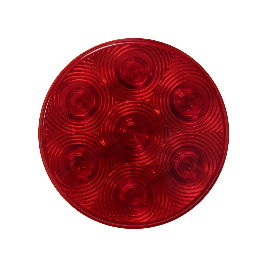 [LED4000-7RP] LED 4" Rd STT Lamp Red - 7-dio