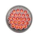 LED 4" Rd STT Clear Lens Lamp Red - 24-dio