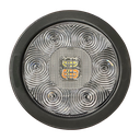 4" ROUND - STTR AND AMBER / WHITE FLASHER