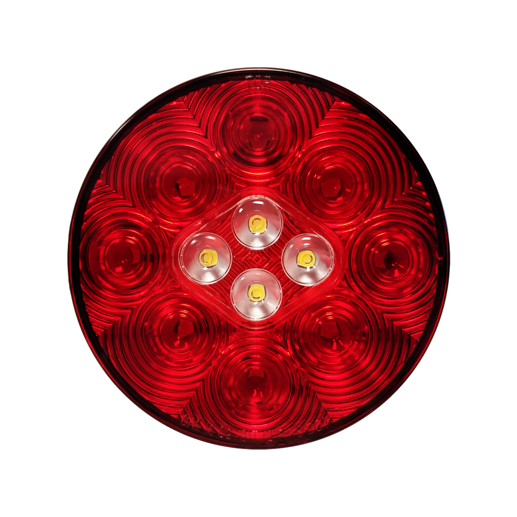[LED4000G-13RWP] LED 4" Rd 4-Pin Connection STT/Backup Lamp Red/White - 13-dio