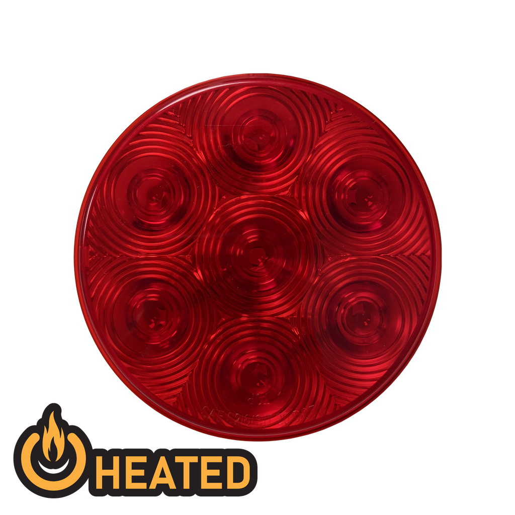 [LED4000H-7RP] Heated LED 4" Rd Stop/Turn/Tail Lamp Red 7-dio