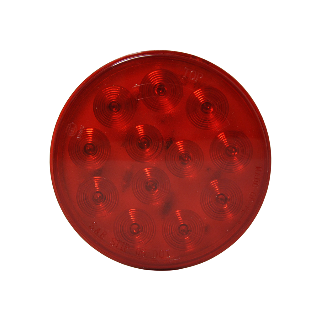 [LED4000T-12RP] LED 4" Rd STT Lamp Red - 12-dio
