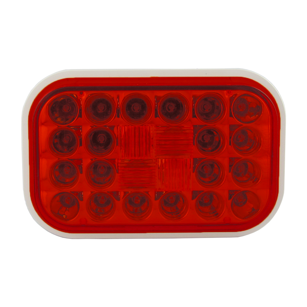 [LED4060-24RP] LED 4"x6" Stop/Turn/Signal/Park Lamp Red - 24-dio