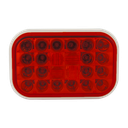 LED 4"x6" Stop/Turn/Signal/Park Lamp Red - 24-dio