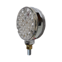 LED Rd Fender Mt Clear Red/Amber Chrome Die Cast Base