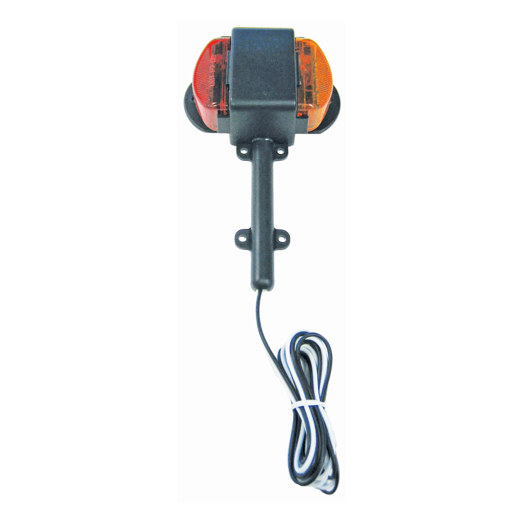 LED Fender Mount Kit Left Hand Red/Amber 1-dio lamps