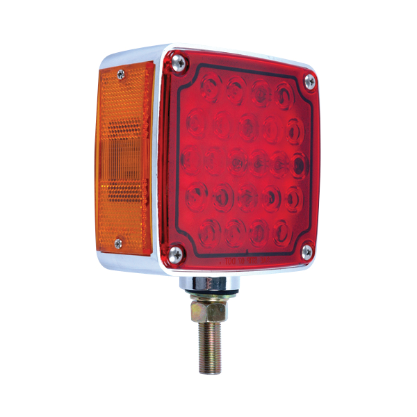 [LFML5213RAP] LED Square Fender Mt Left Hand Red/Amber 1 Stud