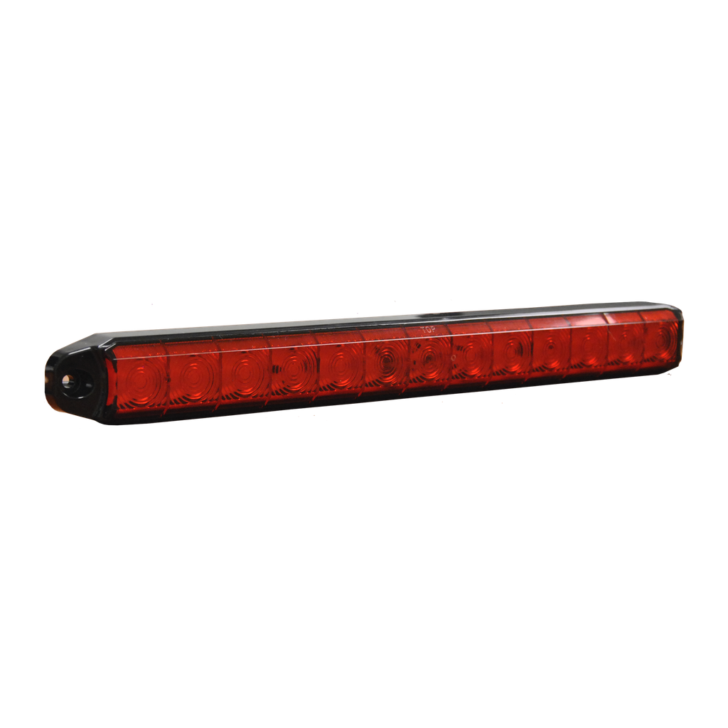 [LLB1016S-13RP] LED Slim Line Stop/Marker Light Bar Red - 13-dio