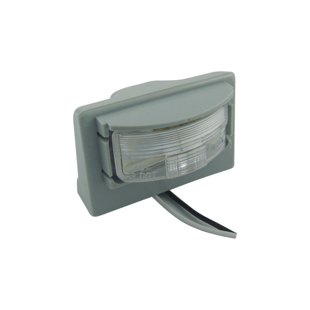 [LP2002P] Grey License Lamp Complete w/ Light & Pigtail