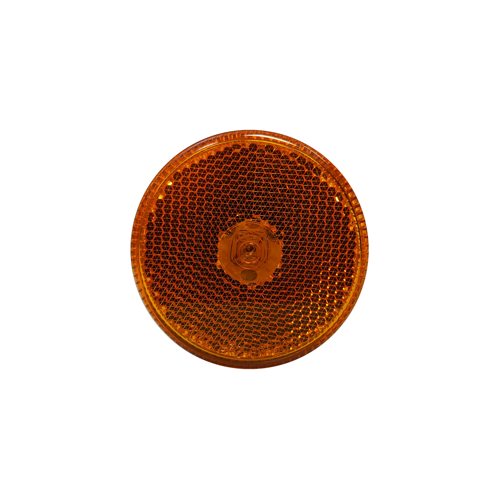 LED 2.5" Rd Reflective Marker Lamp Amber - 4-dio