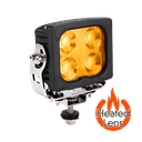 5" x 4" Heated Lens LED Flood Lamp w/ Deutsch Connectors - Amber Lens