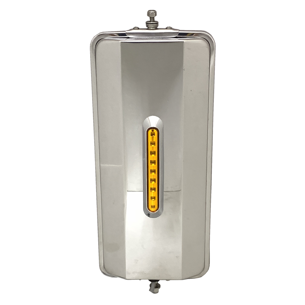 7"x16" OE Style SS West Coast Mirror w/ Heater & LED Light