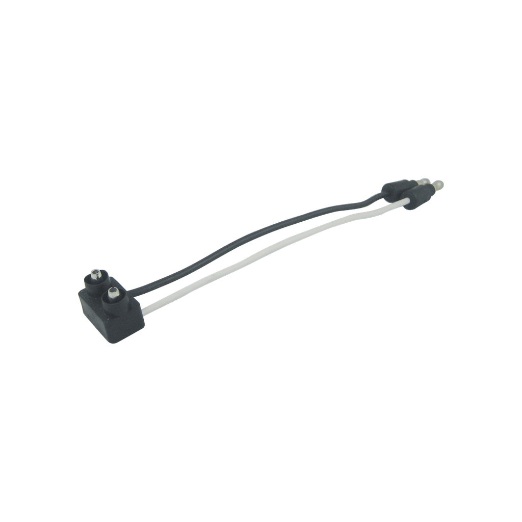 [PT6022P] Single Contact Right Angle Plug w/ 2 Bullet Connectors