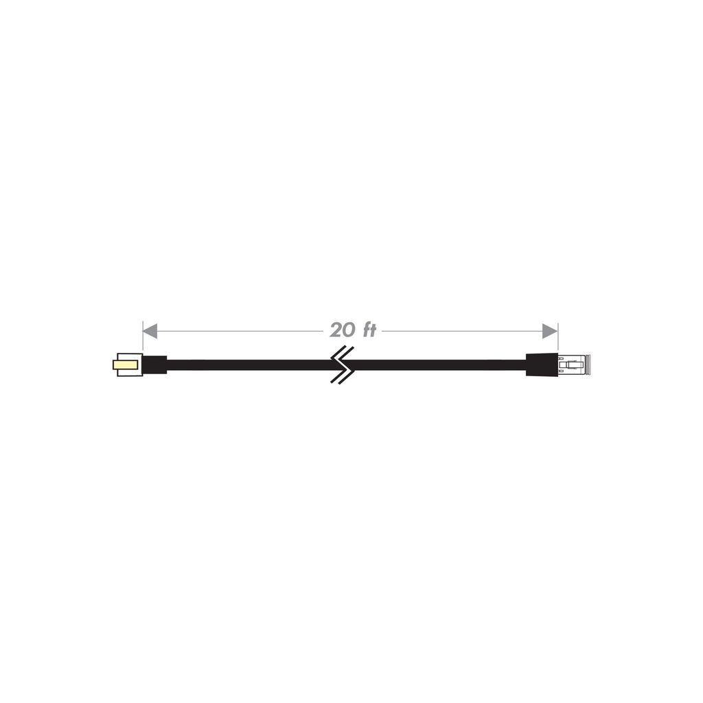 [PT8603-20] 20 ft Extension Harness w/ 6-Pin Male & Female Connectors