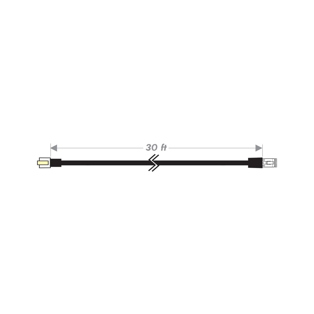 30 ft Extension Harness w/ 6-Pin Male & Female Connectors