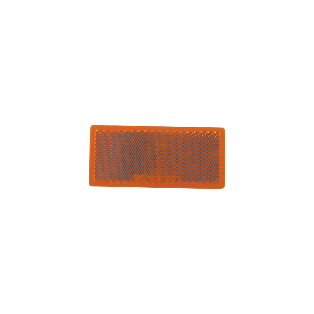 [RF1301AP] 1-1/2" x 3-1/8" Rect Adhesive Back Reflector Amber