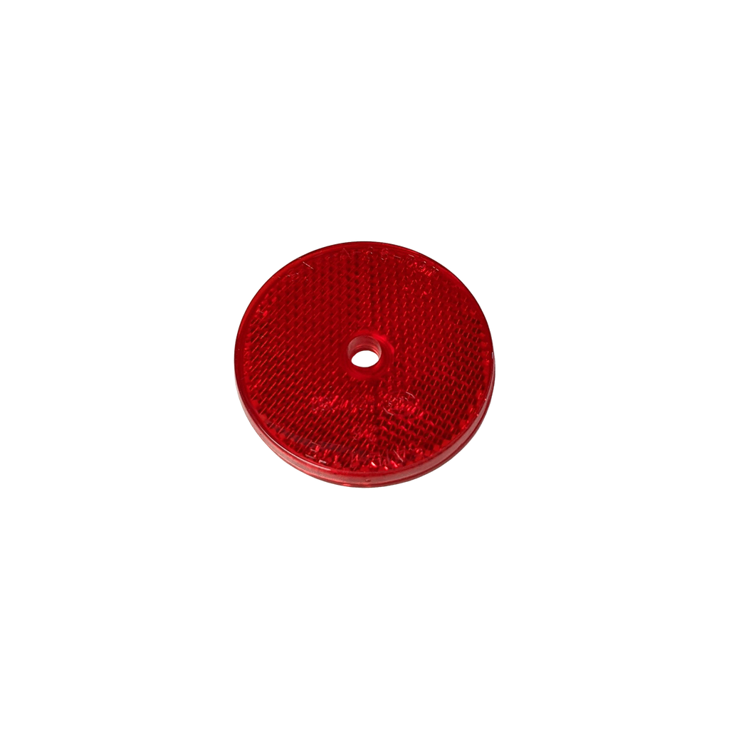 [RF2012RP] 2-1/4" Rd Plastic Back Centre Hole Reflector Red