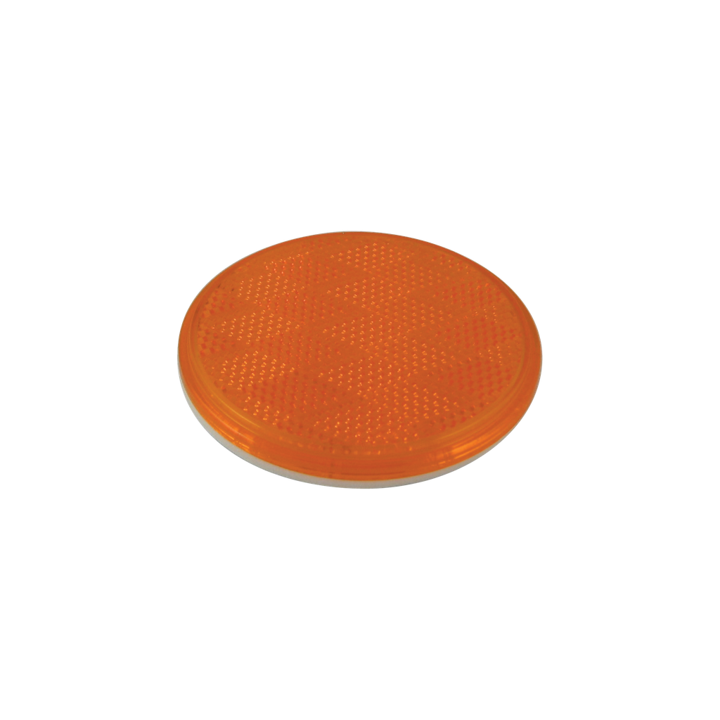 [RF3001AP] 3-1/8" Rd Adhesive Back Reflector Amber