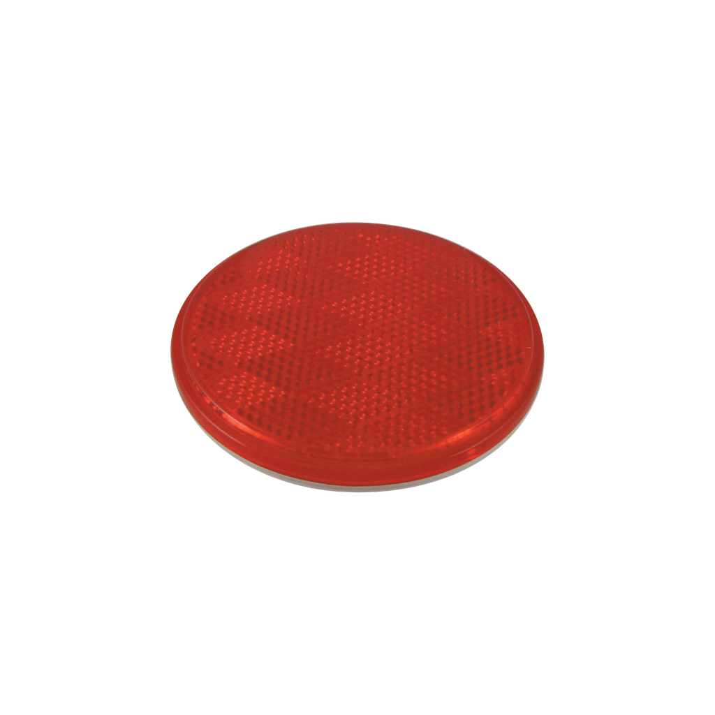[RF3001RP] 3-1/8" Rd Adhesive Back Reflector Red