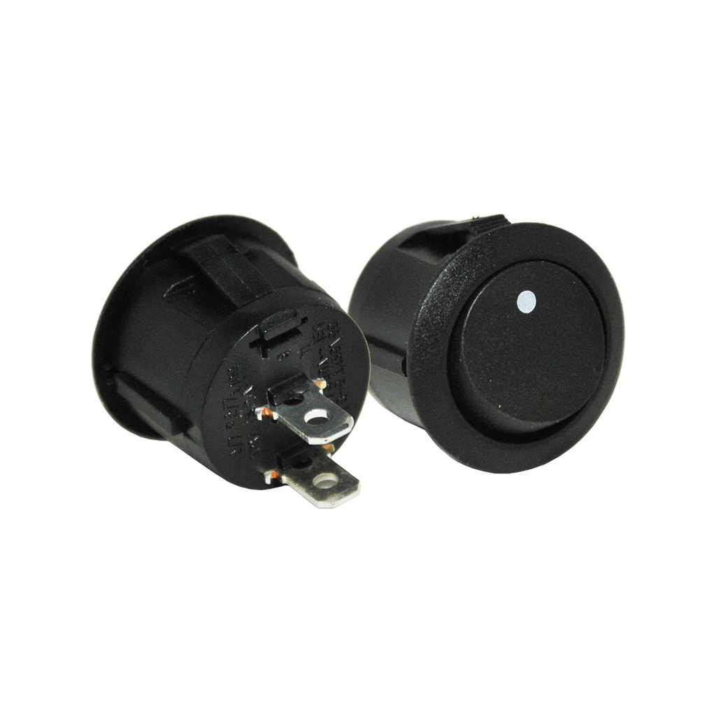 [SR303] Off-MomentaryOn Rocker Black 12V 10 Amp 2 Blades