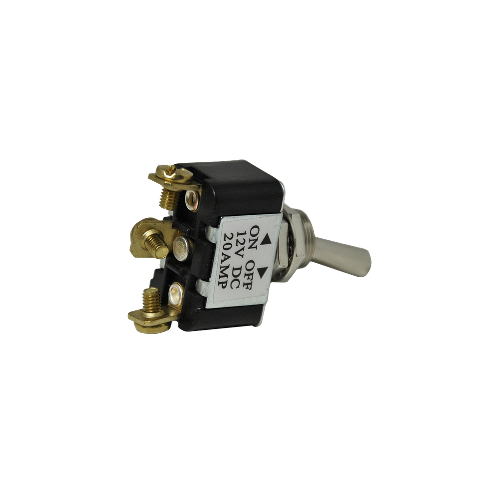 On-Off-On Chrome Toggle Switch 12V 3 Screws