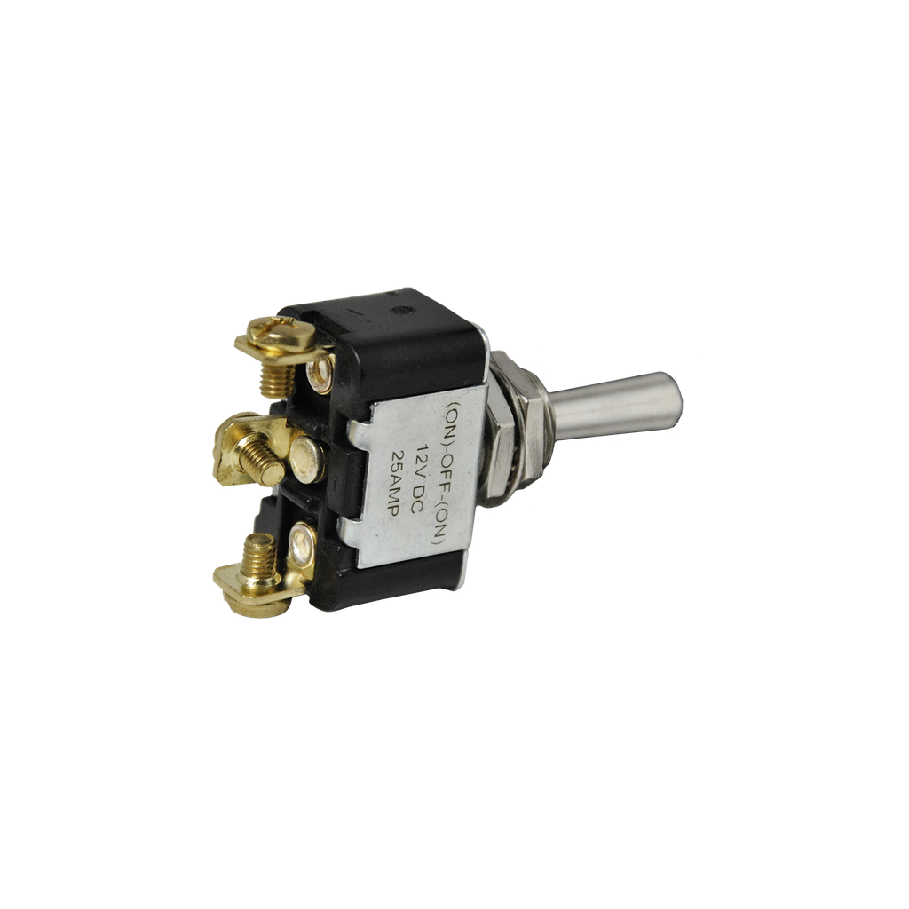 [ST109] MomOn-Off-MomOn Chrome Toggle Switch 12V 3 Screws