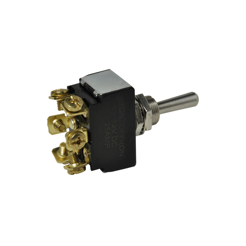 [ST110] MomOn-Off-MomOn Chrome Toggle Switch 12V 6 Screws