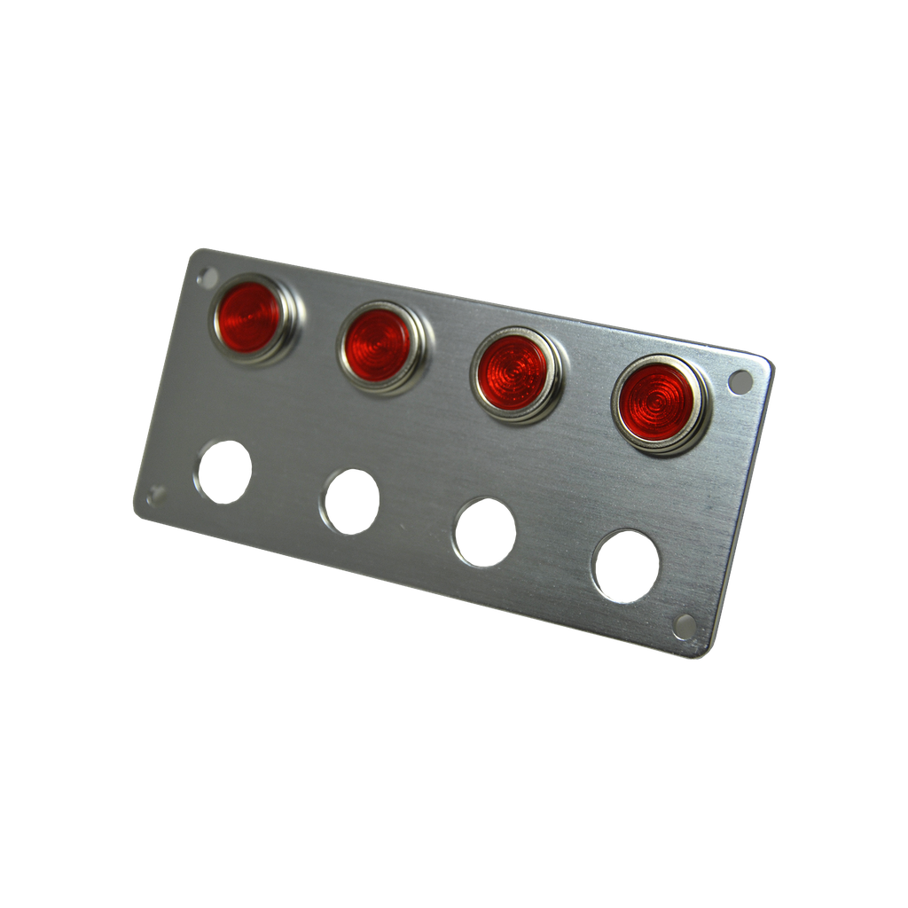 [SWP4300] Andoized Aluminium Switch Panel with 4 Pilot Lamps