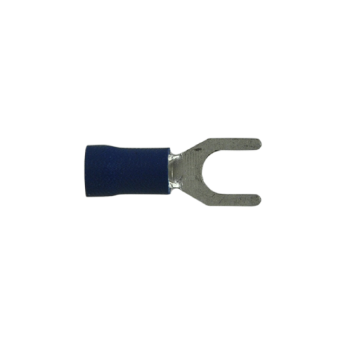 Insulated Fork Terminals Blue 16-14 Ga Stud 10 - 50/pack