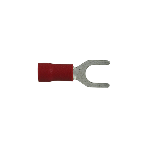 Insulated Fork Terminals Red 22-18 Ga Stud 10 - 50/pack