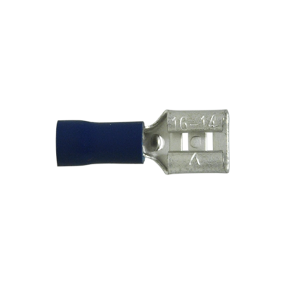 Insulated Slide Connectors Female Blue 16-14 Ga .250" x .032" - 50/pack