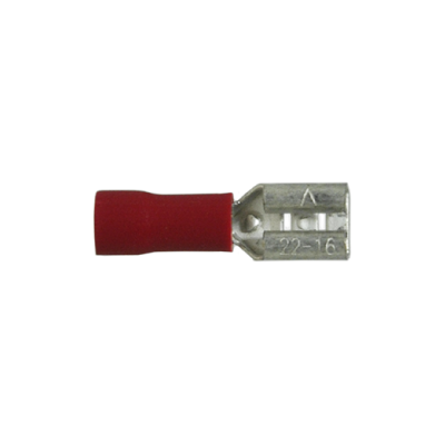 [TSF18187-50] Insulated Slide Connectors Female Red 22-18 Ga .187" x .032" - 50/pack