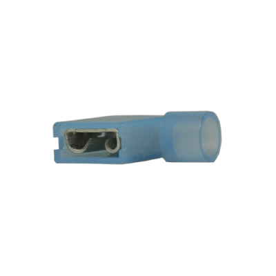 Full Cover Insulated 90 deg. Flag Slide Female Blue 16-14 Ga .250" - 50/pack
